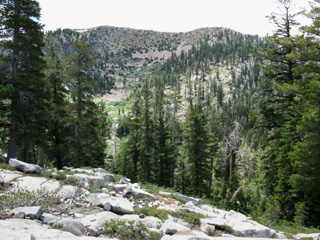 The head of Lake Valley below last climb up to the top of Mount Reba.